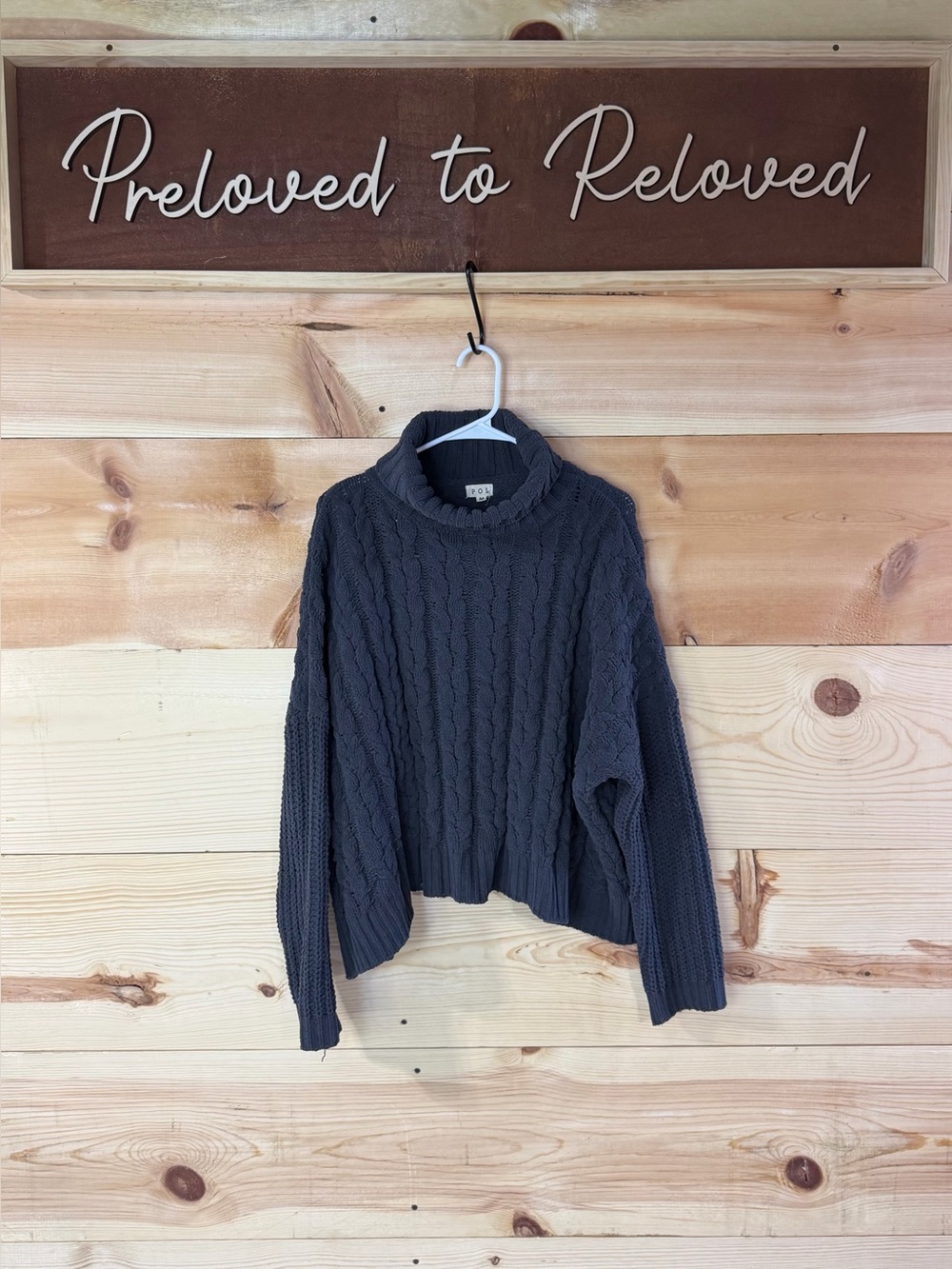 POL Chunky Knit Cowlneck Sweater